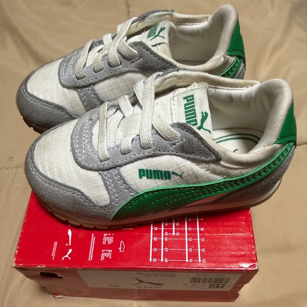 Puma Kids Sneakers - Green and Gray